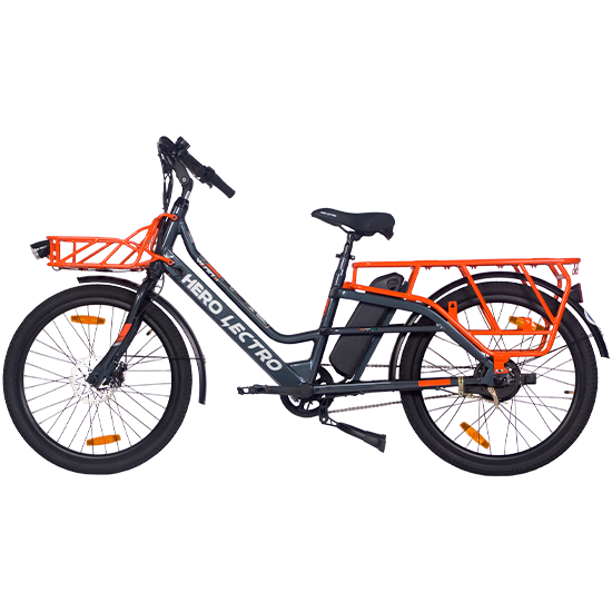 Hero Lectro WINN Electric Cycle - Orange & Grey